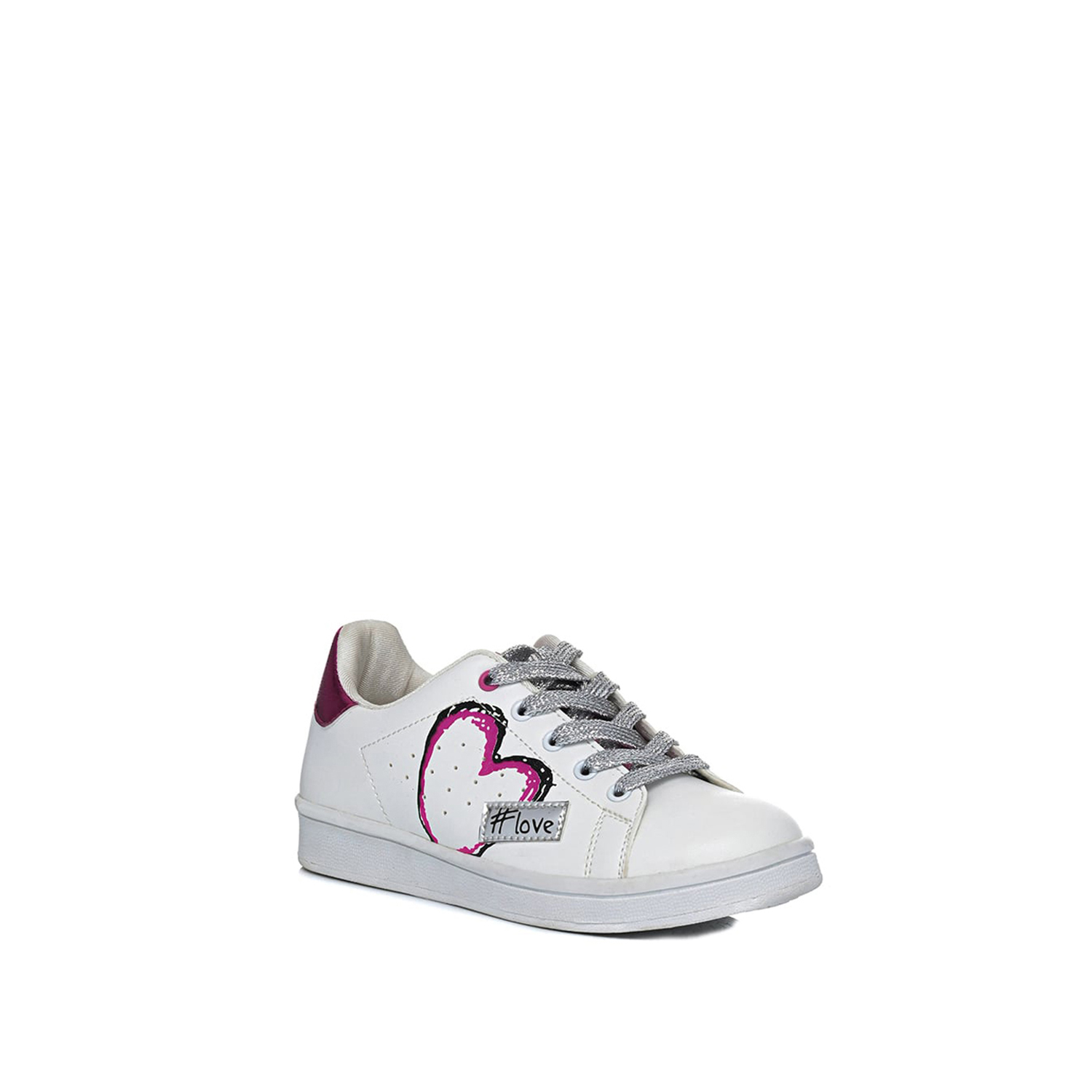 Λευκό παιδικό sneaker φωτογραφία