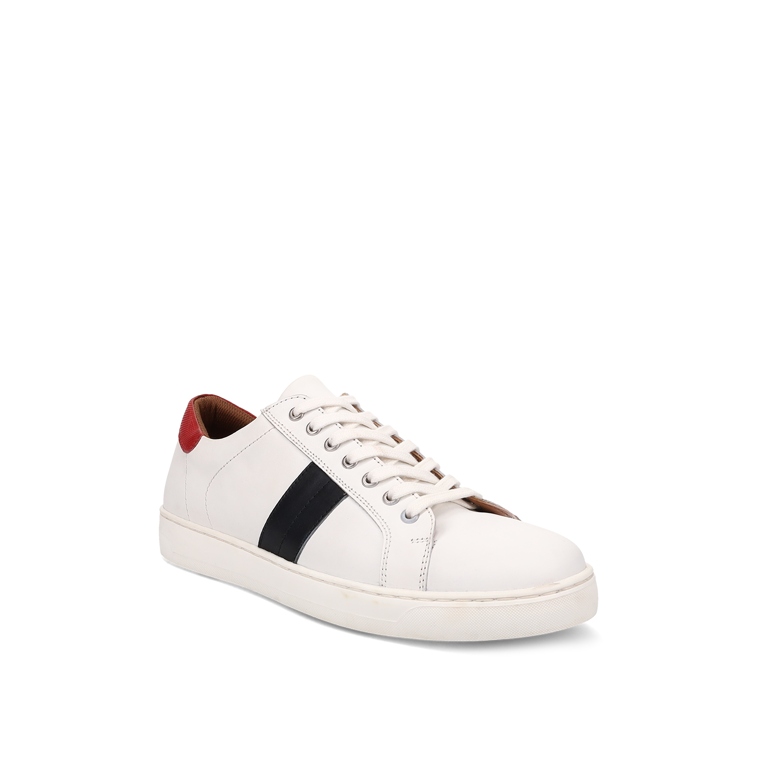 Ανδρικό λευκό δερμάτινο sneaker φωτογραφία