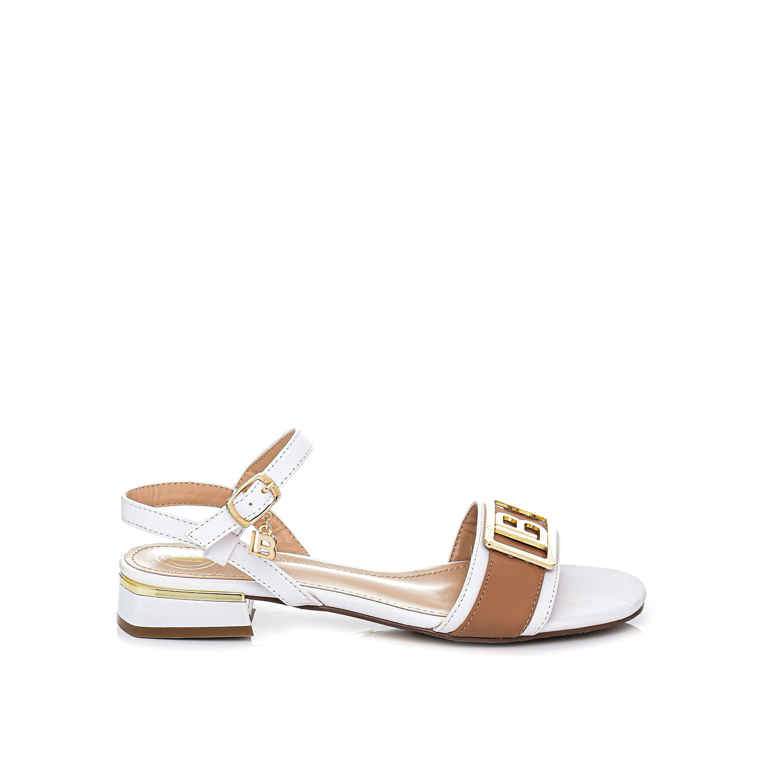 Λευκό πέδιλο με αγκράφα