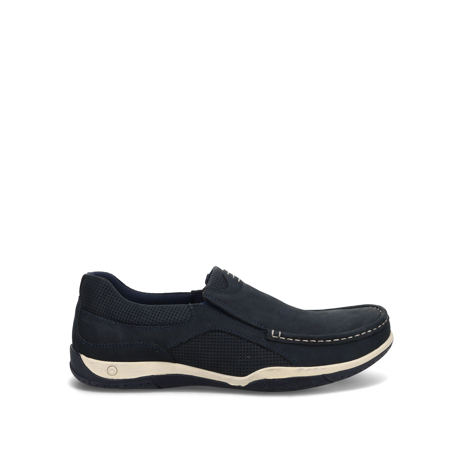 Μπλε δερμάτινο ανδρικό loafer