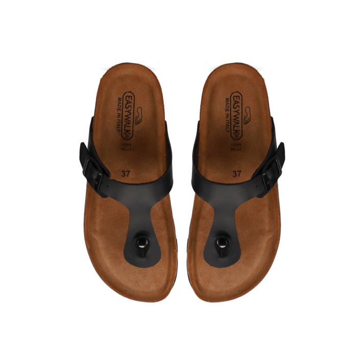 Black footbed sandal