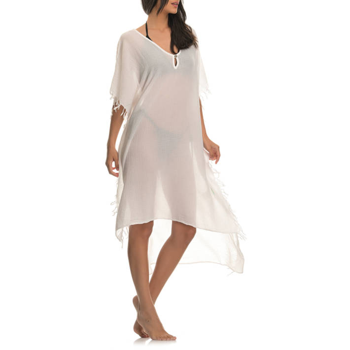 White tunic with tassels