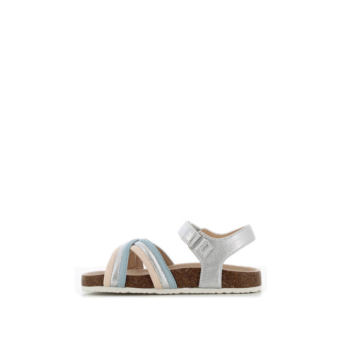 Kids silver foodbed sandal