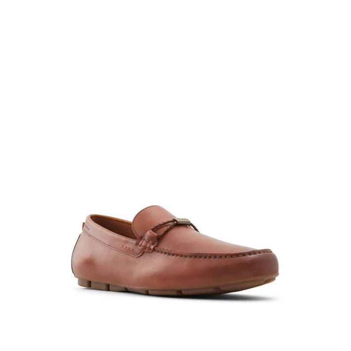 Ανδρικό δερμάτινο ταμπά μοκασίνι MUDIA