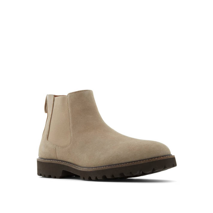 Σκούρο μπεζ σουέντ ανδρικό μποτάκι ETANDARI