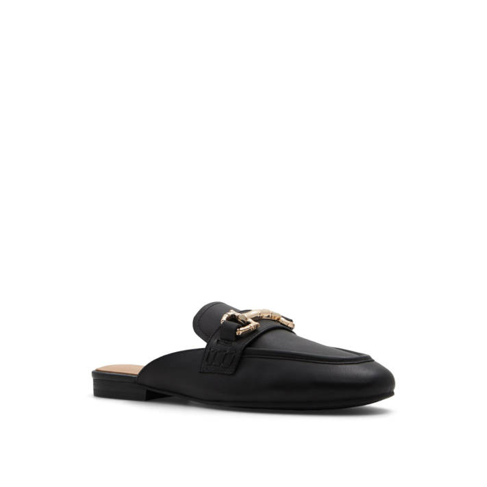 Μαύρο δερμάτινο mule MOSKA