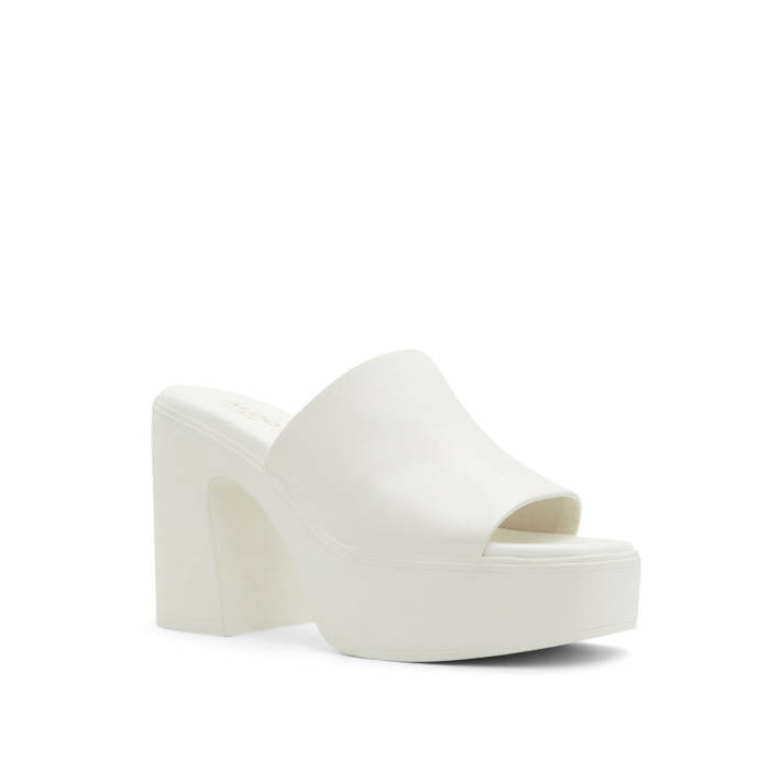 White leather mule sandal MAYSEE