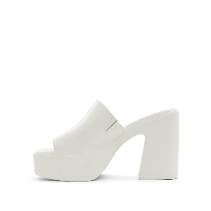 White leather mule sandal MAYSEE