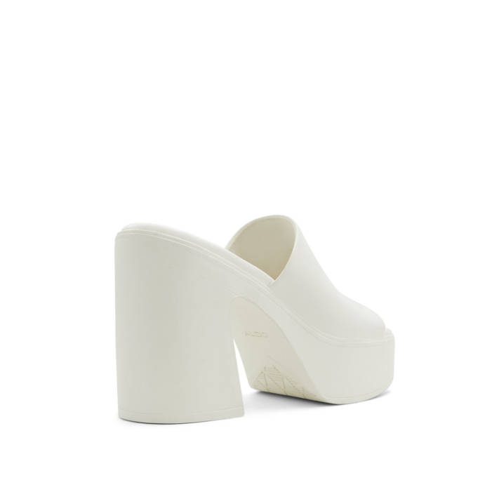 White leather mule sandal MAYSEE