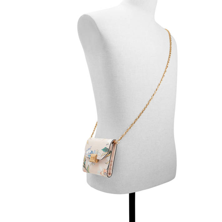 White floral wallet OTTILIE