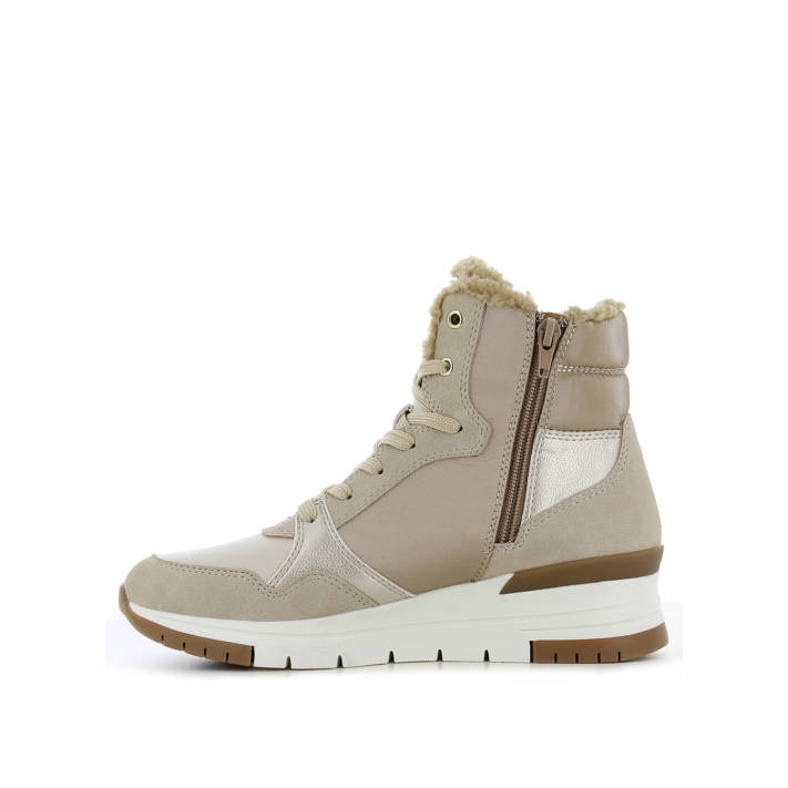 Beige sneaker bootie