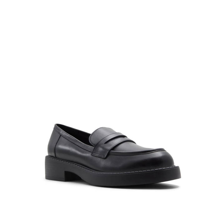 Black leather loafer BIGPLAN