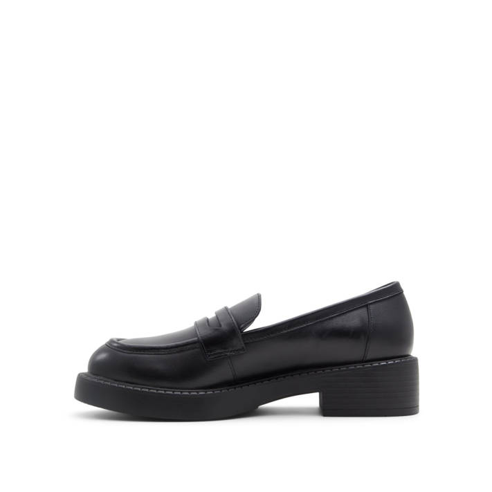 Black leather loafer BIGPLAN