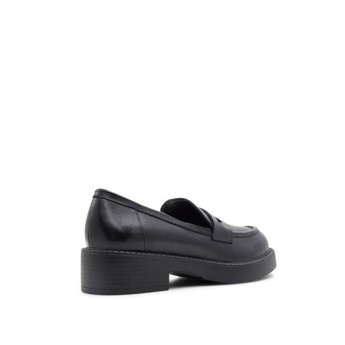 Black leather loafer BIGPLAN