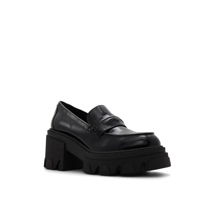 Black leather chunky loafer MILAWIEL