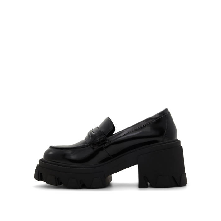 Black leather chunky loafer MILAWIEL