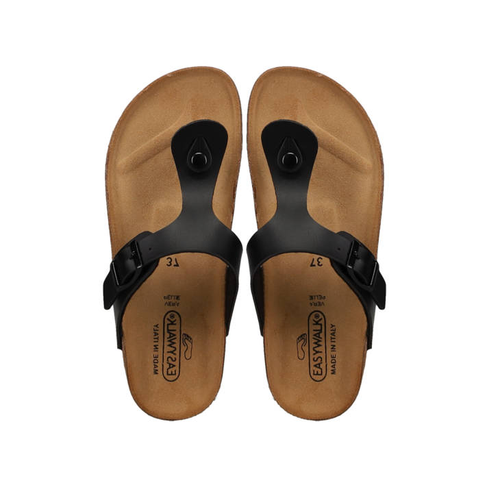 Μαύρο footbed σανδάλι