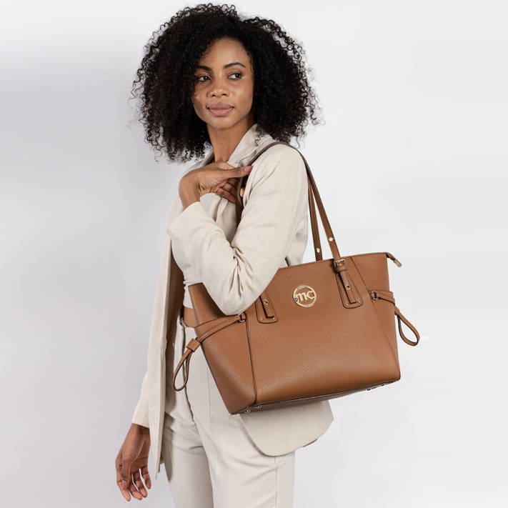 Tan shoulder bag
