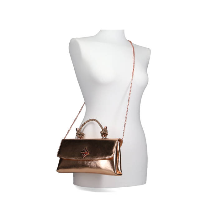 Rose gold handbag