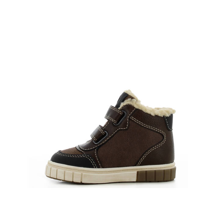 Καφέ παιδικό μποτάκι sneaker