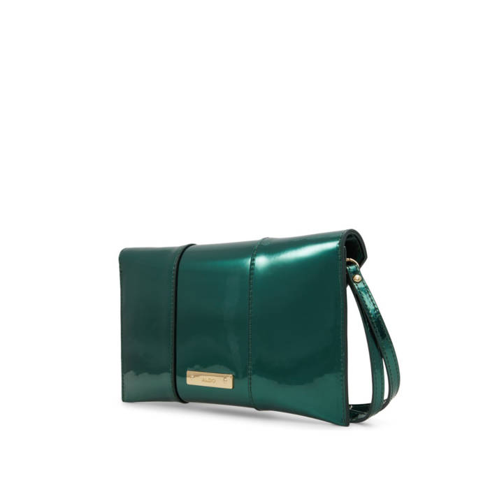 Green envelope clutch bag FEILLE