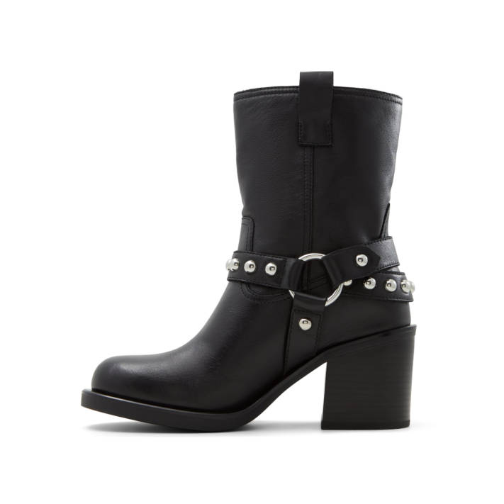 Black leather boot ALBAI
