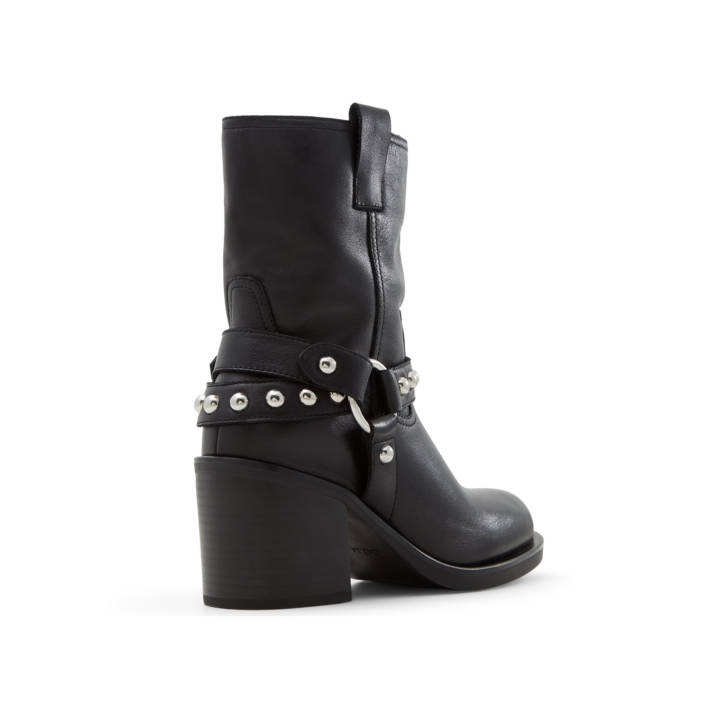 Black leather boot ALBAI