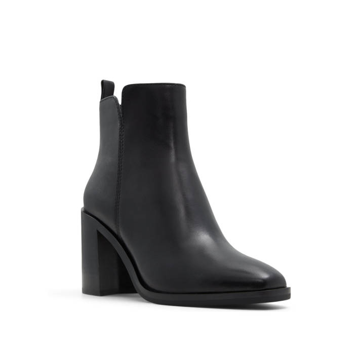 Μαύρο δερμάτινο μποτάκι HAY