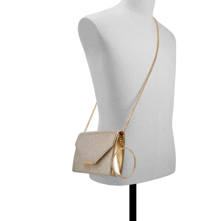 Gold envelope clutch bag WELTER