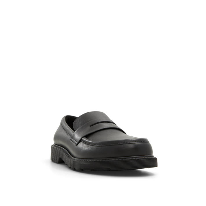 Μαύρο δερμάτινο loafer HARMONYX