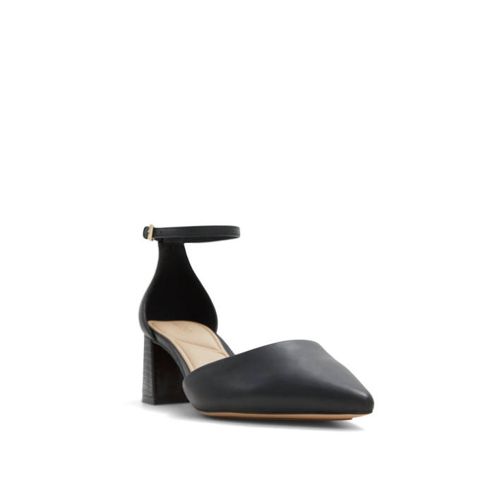 Black leather pump UNERAL