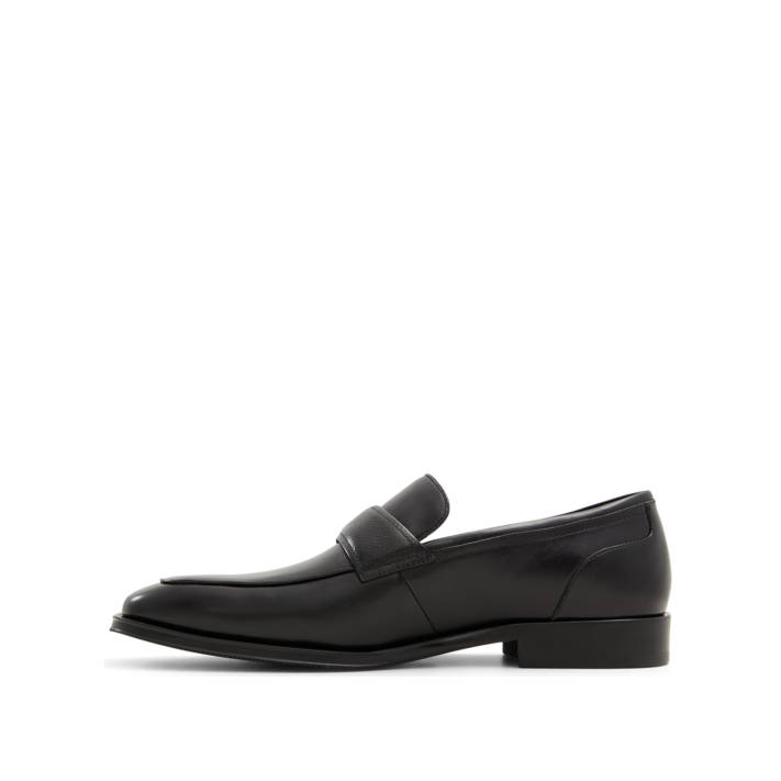 Μαύρο ανδρικό δερμάτινο loafer SEBERG-IN
