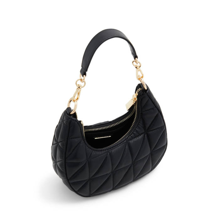 Black quilted shoulder bag ELLISON