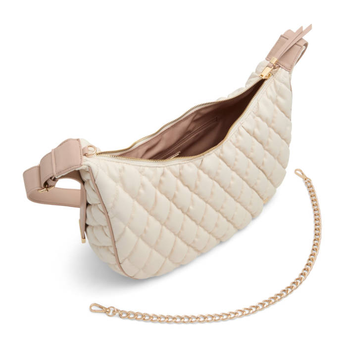 Beige quilted shoulder bag KAILIA