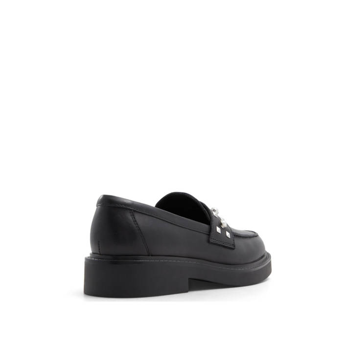 Μαύρο δερμάτινο loafer VERIMA
