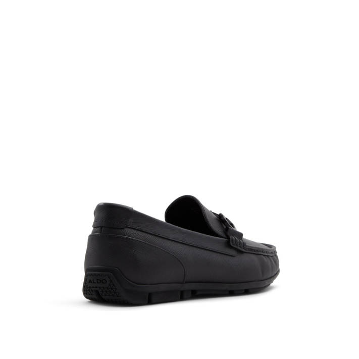 Μαύρο ανδρικό δερμάτινο loafer ORLOVOFLEXX