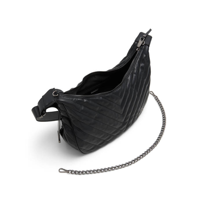 Black quilted shoulder bag VICKIA
