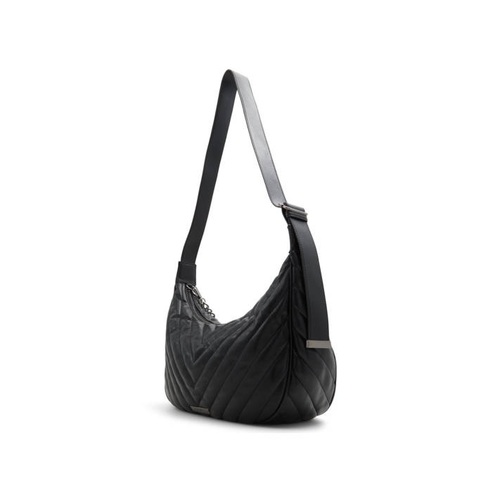 Black quilted shoulder bag VICKIA