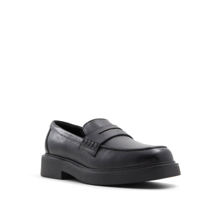 Μαύρο δερμάτινο loafer VERIMA