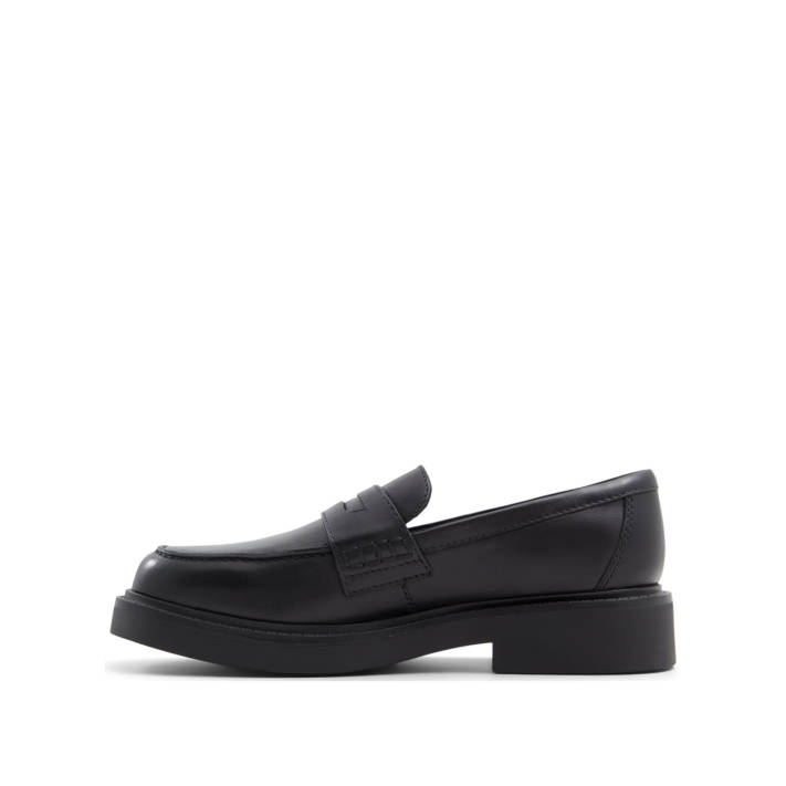 Μαύρο δερμάτινο loafer VERIMA