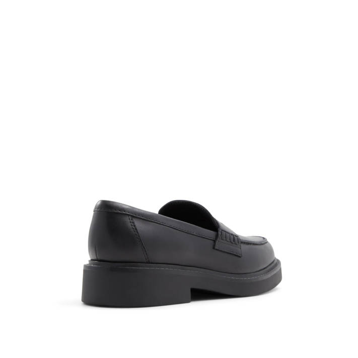 Μαύρο δερμάτινο loafer VERIMA