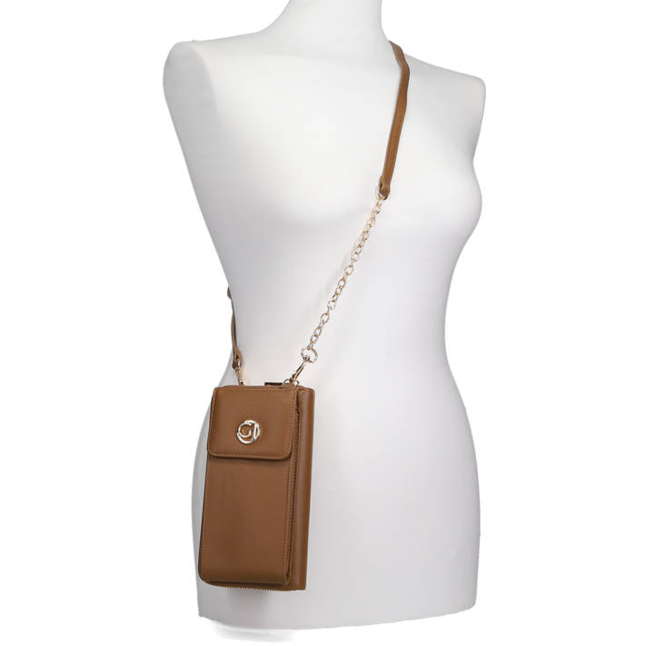 Tan wallet with phone case