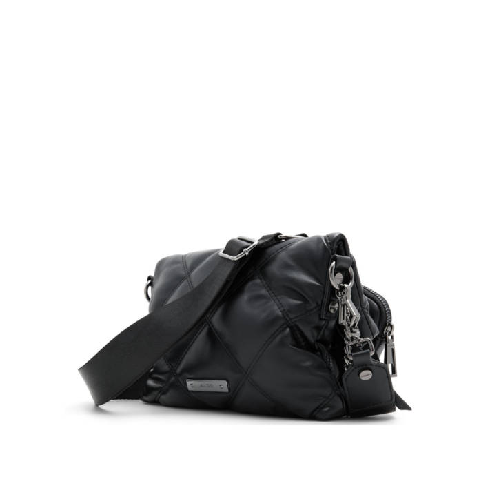 Black quilted shoulder bag BRILI