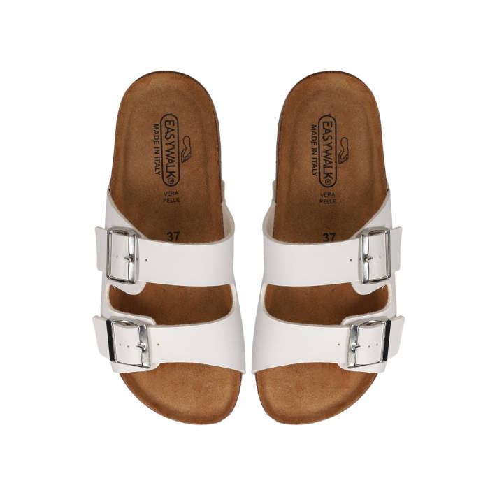 Λευκό footbed σανδάλι