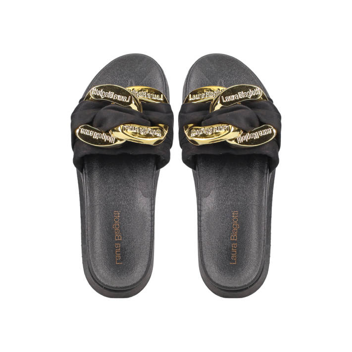 Μαύρο flatform σανδάλι