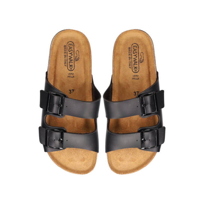 Μαύρο footbed σανδάλι
