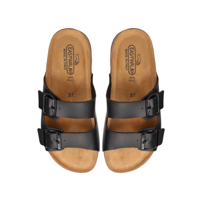 Μαύρο footbed σανδάλι