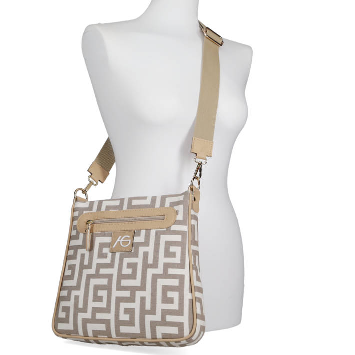 White-beige shoulder bag