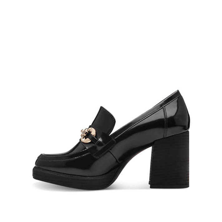 Μαύρο loafer με τακούνι