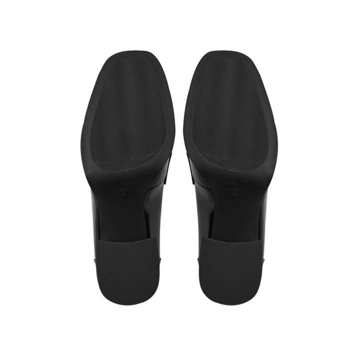 Μαύρο loafer με τακούνι